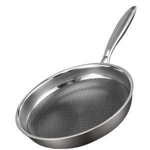 New Arrival Modern 410 Stainless Steel Honeycomb Multi-Use 26cm Frying Pan Gas & Induction Ready No Pot Cover No Coating