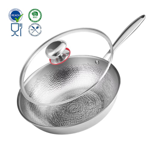 TriPly Stainless Steel Titanium Non Stick Fry Wok