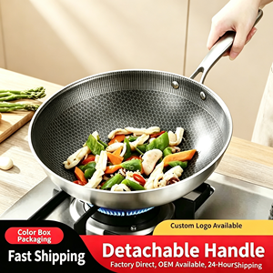 Even Heating Honeycomb Wok Pan 30/32/34cm