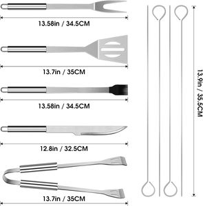 Professional Stainless Steel BBQ Utensil Set